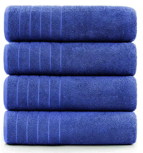 Machine washable cotton bath sheet displayed with washing instructions